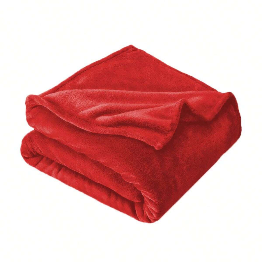 Solid Color Simple Style Plush Multi-Function Blanket